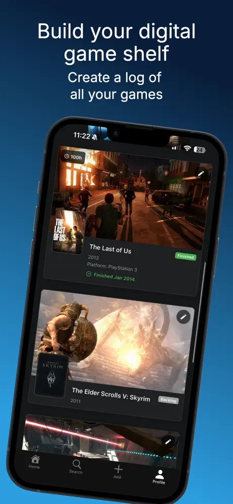 Build your digital game shelf and create a log of all your games